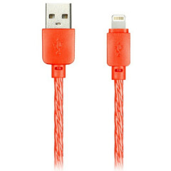 Кабель USB - Lightning, 1м, Smartbuy iK-512SPS-NB Red