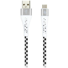 Кабель USB - microUSB, 1м, Smartbuy iK-12CSS-NB Gray