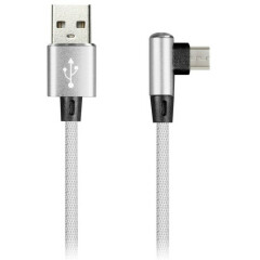 Кабель USB - microUSB, 1м, Smartbuy iK-12FLL-NB White