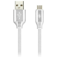 Кабель USB - microUSB, 1м, Smartbuy iK-12MTW-NB White