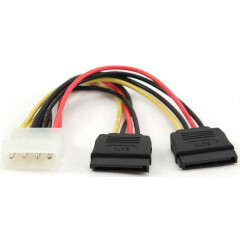 Переходник Molex - 2x SATA, 0.15м, Bion BXP-SATA-PSY-15CM