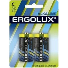 Батарейка Ergolux (C, 2 шт)