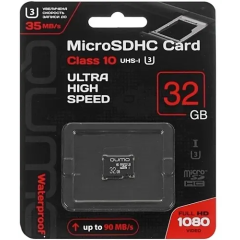 Карта памяти 32Gb MicroSD QUMO (QM32GMICSDHC10U3NA)