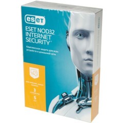 ПО ESET NOD32 Internet Security - лицензия на 5 лет на 3ПК (NOD32-EIS-NS(DNSBOX)-5-3)