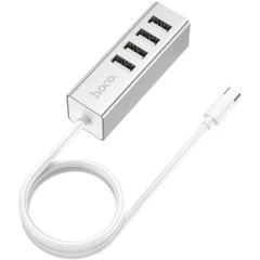 USB-концентратор HOCO HB1 Silver