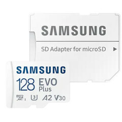 Карта памяти 128Gb MicroSD Samsung EVO Plus + SD адаптер (MB-MC128KA/EU)