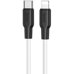 Кабель USB Type-C - Lightning, 1м, HOCO X21 Plus White/Black