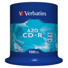 Диск CD-R Verbatim 700Mb 52x DataLife Cake Box (100шт) (43430)