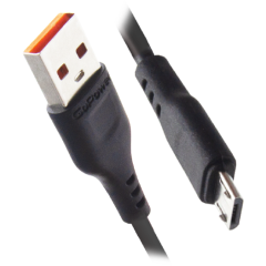 Кабель USB - microUSB, 1м, GoPower GP01M Black