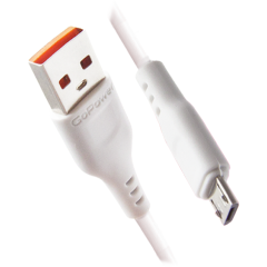 Кабель USB - microUSB, 1м, GoPower GP01M White