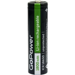 Аккумулятор GoPower (18650, 1800mAh, 1 шт)