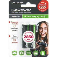 Аккумулятор GoPower (AA, 2850mAh, 2 шт)