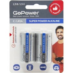 Батарейка GoPower (LR14, 2 шт)