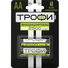 Аккумулятор Трофи HR6-2BL (AA, 2500 mAh, 2 шт)