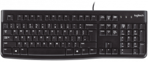 Клавиатура Logitech Keyboard K120 мембранная, черный
