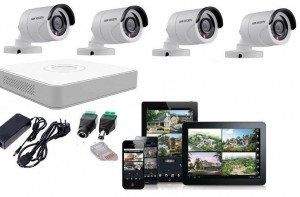 Комплект видеонаблюдения Hikvision IP 3 MP, 4 камеры