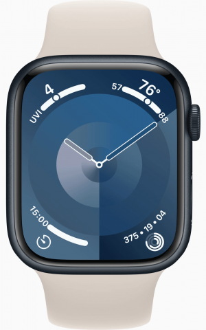 Умные часы Apple Watch series 9, 45mm, бежевый ремешок
