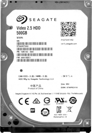 Внутренний жесткий диск Seagate Video 2.5 (ST500VT000), 500 GB